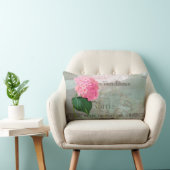 ピンクアジサイフランスのロマンチック枕 ランバークッション (椅子)