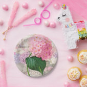 ピンクアジサイフランスの紙プレート ペーパープレート (パーティー)