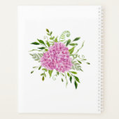 ピンクアジサイフローラウォーター結婚カラー プランナー手帳 (裏面)