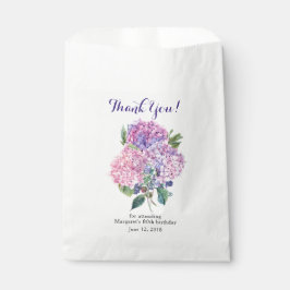 ピンクアジサイフローラ80誕生日サンキュー フェイバーバッグ