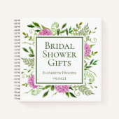 ピンクアジサイブライダルシャワー ノートブック (正面)