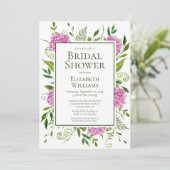 ピンクアジサイブライダルシャワー 招待状 (スタンド正面)