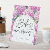 ピンクアジサイベビーズスイートベビーシャワー 台座サイン (インサイチュ)