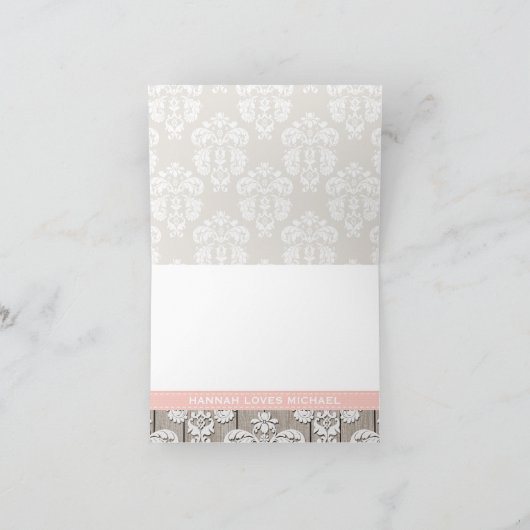 ピンクアジサイモノグラムのアメイソンJARありがとう サンキューカード (内部)