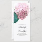 ピンクアジサイヴィンテージフローラ結婚式 プログラム (正面/裏面)
