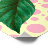 ピンクアジサイヴィンテージレトロアートフラワーポスター ポスター (角)