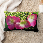 ピンクアジサイ三つ子ランバーピロー ランバークッション (ブランケット)