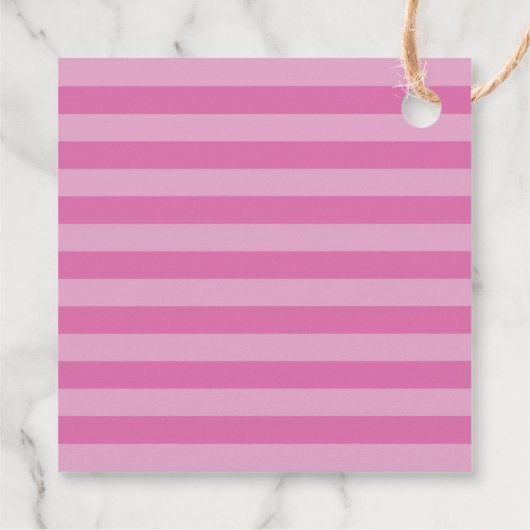 ピンクアジサイ女の子ベビーシャワーありがとう フェイバータグ (裏面)