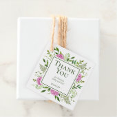 ピンクアジサイ女の子ベビーシャワーありがとう フェイバータグ (インサイチュ)