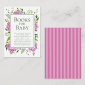 ピンクアジサイ女の子ベビーシャワーブズベビー エンクロージャーカード (正面/裏面)