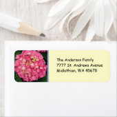 ピンクアジサイ差出人住所ラベル ラベル (インサイチュ)