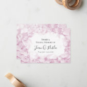 ピンクアジサイ水の色の共有メモリ葬儀 ノートカード (正面/裏面インサイチュ)