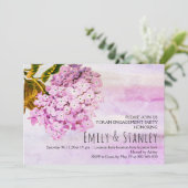 ピンクアジサイ結婚ズの婚約招待 招待状 (スタンド正面)