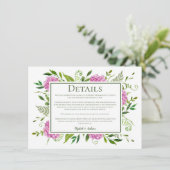 ピンクアジサイ結婚ズ詳細 エンクロージャーカード (スタンド正面)