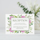 ピンクアジサイ結婚式レセプション エンクロージャーカード (スタンド正面)