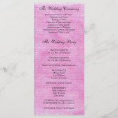 ピンクアジサイ結婚式 プログラム (裏面)