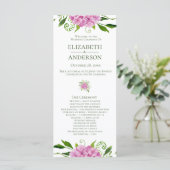 ピンクアジサイ結婚式 プログラム (スタンド正面)