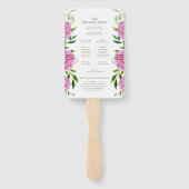 ピンクアジサイ結婚式 プログラム ハンドファン (裏面)