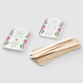 ピンクアジサイ結婚式 プログラム ハンドファン (組立なし)