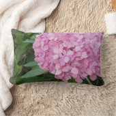 ピンクアジサイ腰枕 ランバークッション (ブランケット)