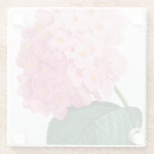 ピンクアジサイ花ガラスコースター ガラスコースター (裏面)