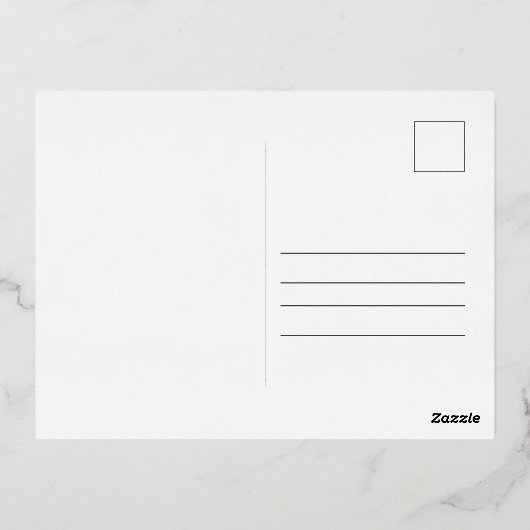 ピンクアジサイ花ハッピーニューイヤー2025金ゴールド 箔シーズンポストカード (裏面)