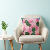 ピンクアジサイ装飾用クッション クッション (椅子)