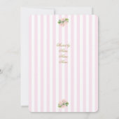 ピンクアジサイ赤ちゃんシャワーガール 招待状 (裏面)