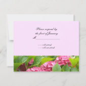 ピンクアジサイ返信カード 出欠カード (正面)