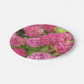 ピンクアジサイ開花フローラ ペーパープレート (アングル)