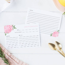 ピンクアジサイ開花レシピカード エンクロージャーカード