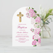 ピンクアジサイ・アーチバプテスマ 招待状 (スタンド正面)