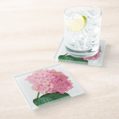 ピンクアジサイ・ガラスコースター ガラスコースター (アングル)