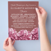 ピンクアジサイ、フローリ広告ーの チラシ (手)