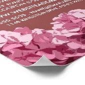 ピンクアジサイ、フローリ広告ーの ポスター (角)