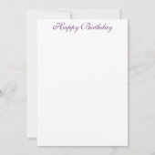 ピンクアジサイ&ヨークシャーテリア誕生日 案内状 (裏面)