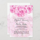ピンクアジサイBridalシャワー招待紫陽花1 招待状 (正面/裏面)