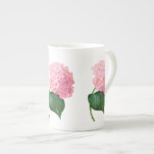 ピンクアジサイRedoute花マグカップ ボーンチャイナマグカップ (正面右)
