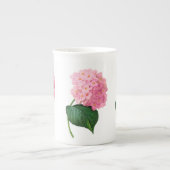 ピンクアジサイRedoute花マグカップ ボーンチャイナマグカップ (正面)