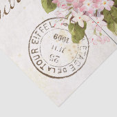 ピンクアジレアカルテポストアーレフラワーフランスのヴィンテージ 薄葉紙 (詳細)