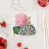 ピンクアジレアマリアントワネットベージュ色ナプキン スタンダードカクテルナプキン (インサイチュ)