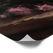 ピンクアスター花アートプリントポスター ポスター (角)