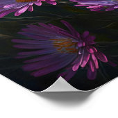 ピンクアスター花アートプリントポスター ポスター (角)