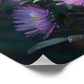 ピンクアスター花アートプリントポスター ポスター (角)