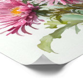 ピンクアスター花アートプリントポスター ポスター (角)