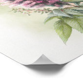 ピンクアスティルベフラワーアートプリントポスター ポスター (角)