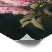 ピンクアスティルベフラワーアートプリントポスター ポスター (角)