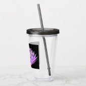 ピンクアストラアンティアフラワーオンブラックフローラ アクリルタンブラー (左)