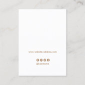 ピンクアストロロジスタースイヤリングジュエリーディスプレイカード 名刺 (裏面)