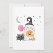 ピンクアスモールブーブベビーシャワー招待状 招待状 (裏面)